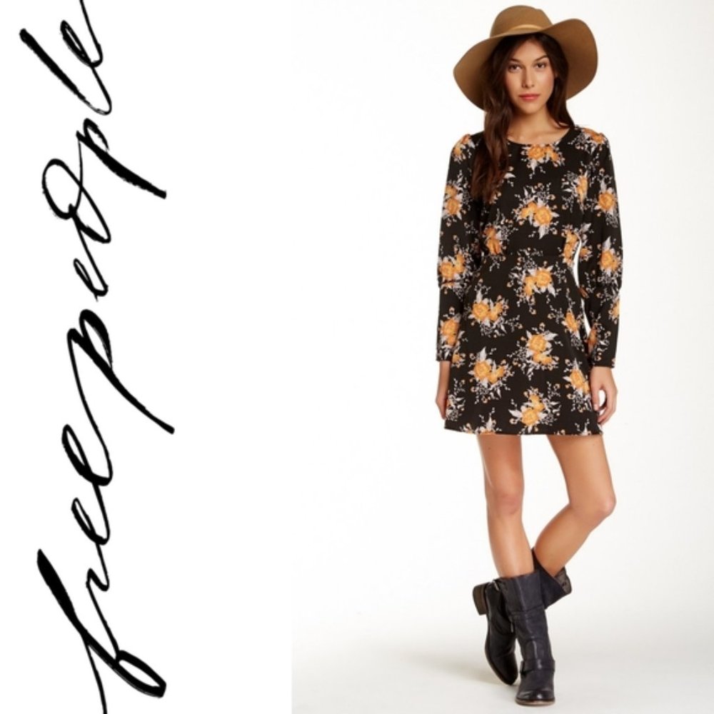 Free People Floral Mini Dress Size 4